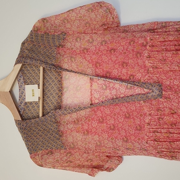 Maeve Anthropologie High Low Floral Dress w Slip Sz 4 - Picture 10 of 10